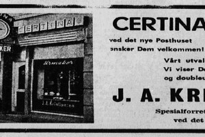 Bilde av J. A. Kristiansen - spesialforretning ur og briller